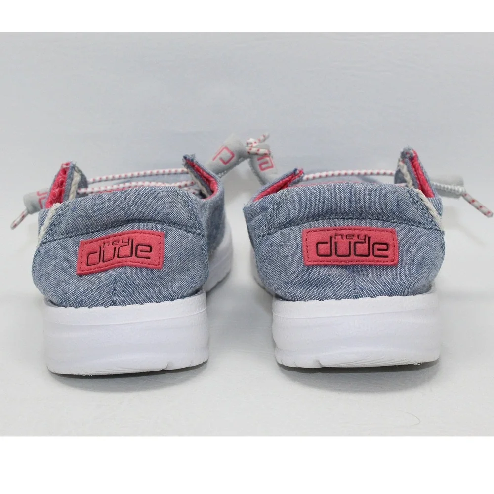 Hey Dude Wendy Chambray Braid Indigo Blue Slip On Shoes US 5 EU 36 121415704